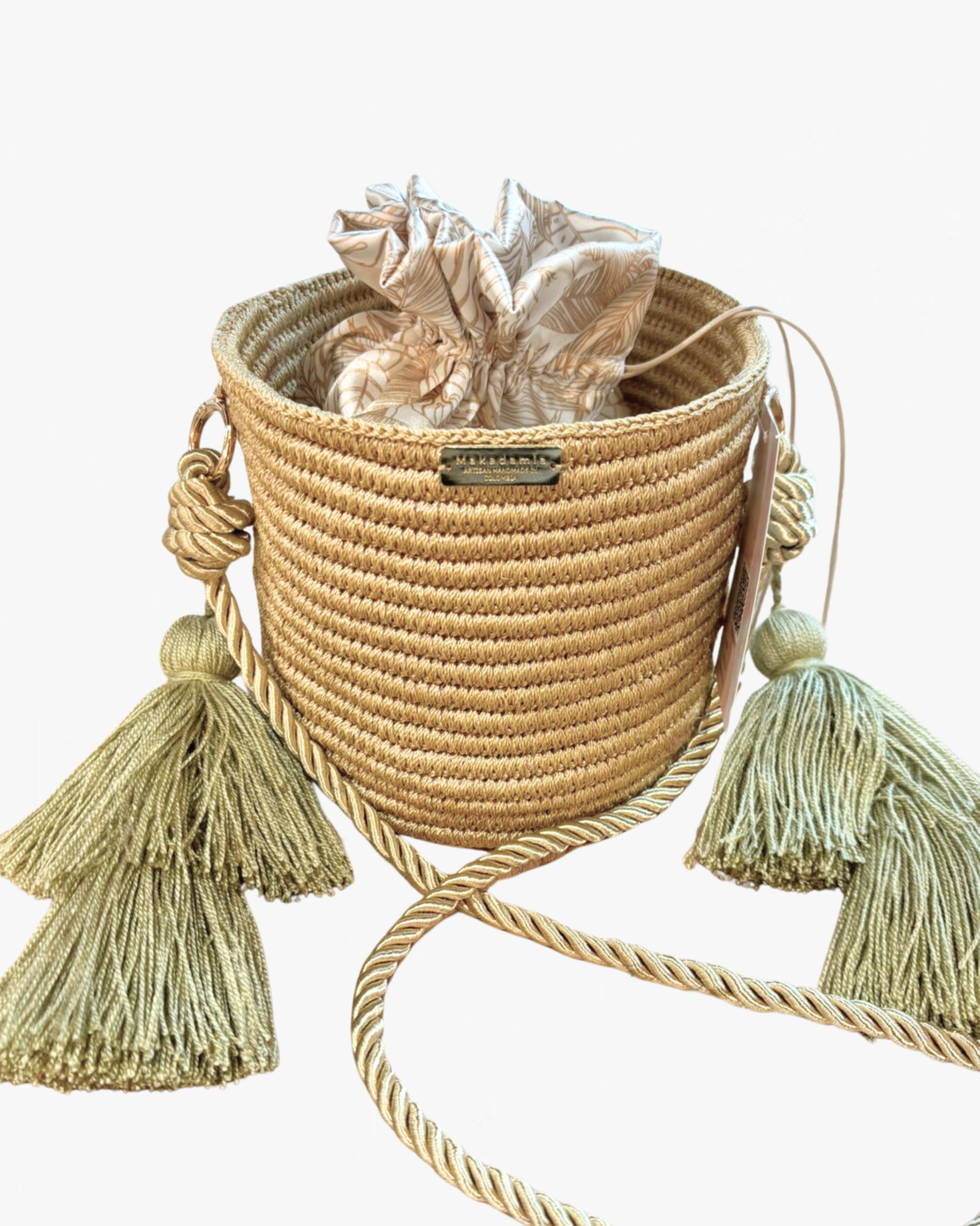 BUCKET BAG FLOWER DORADO