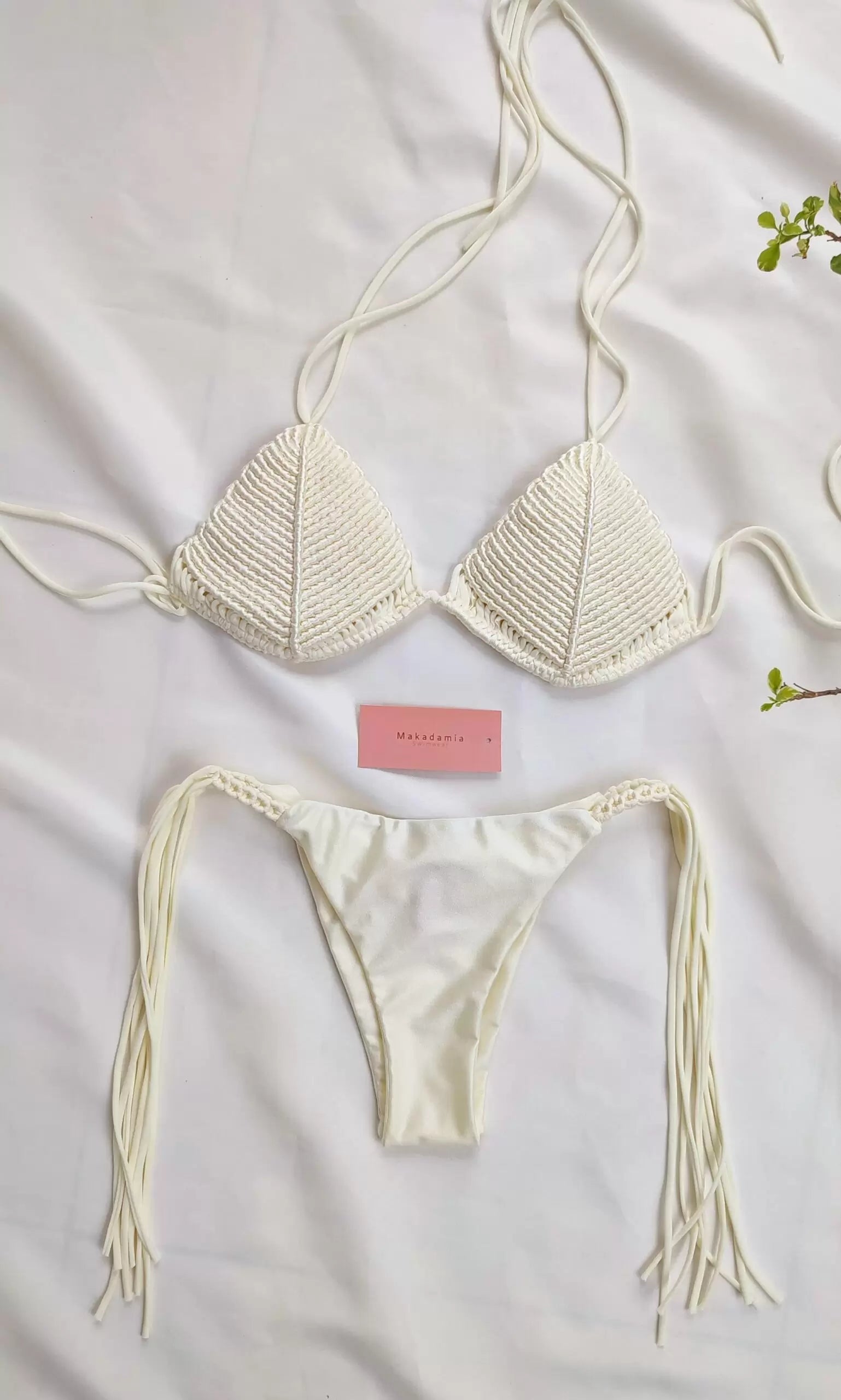 Bikini Full Macrame Amarre Vainilla
