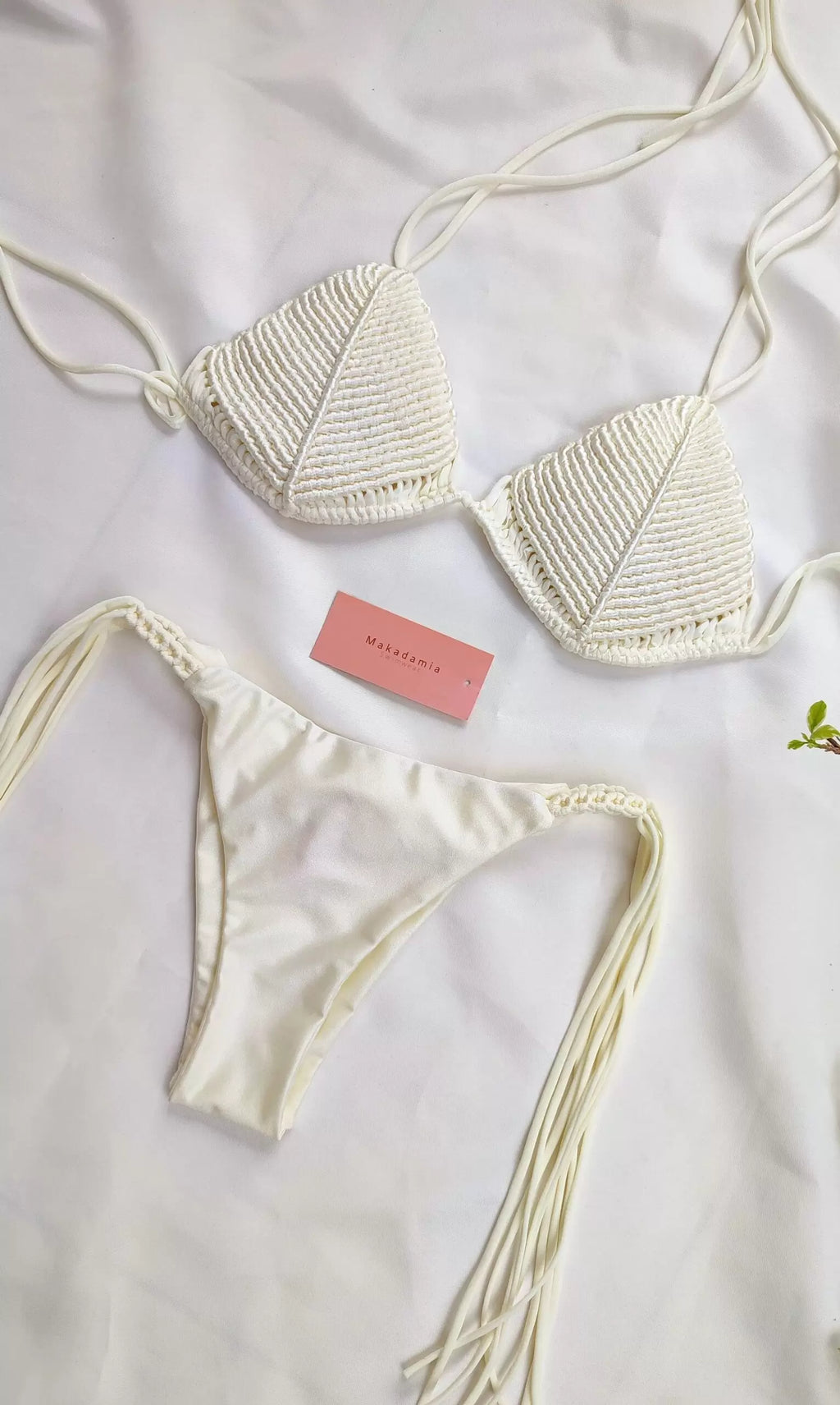 Bikini Full Macrame Amarre Vainilla