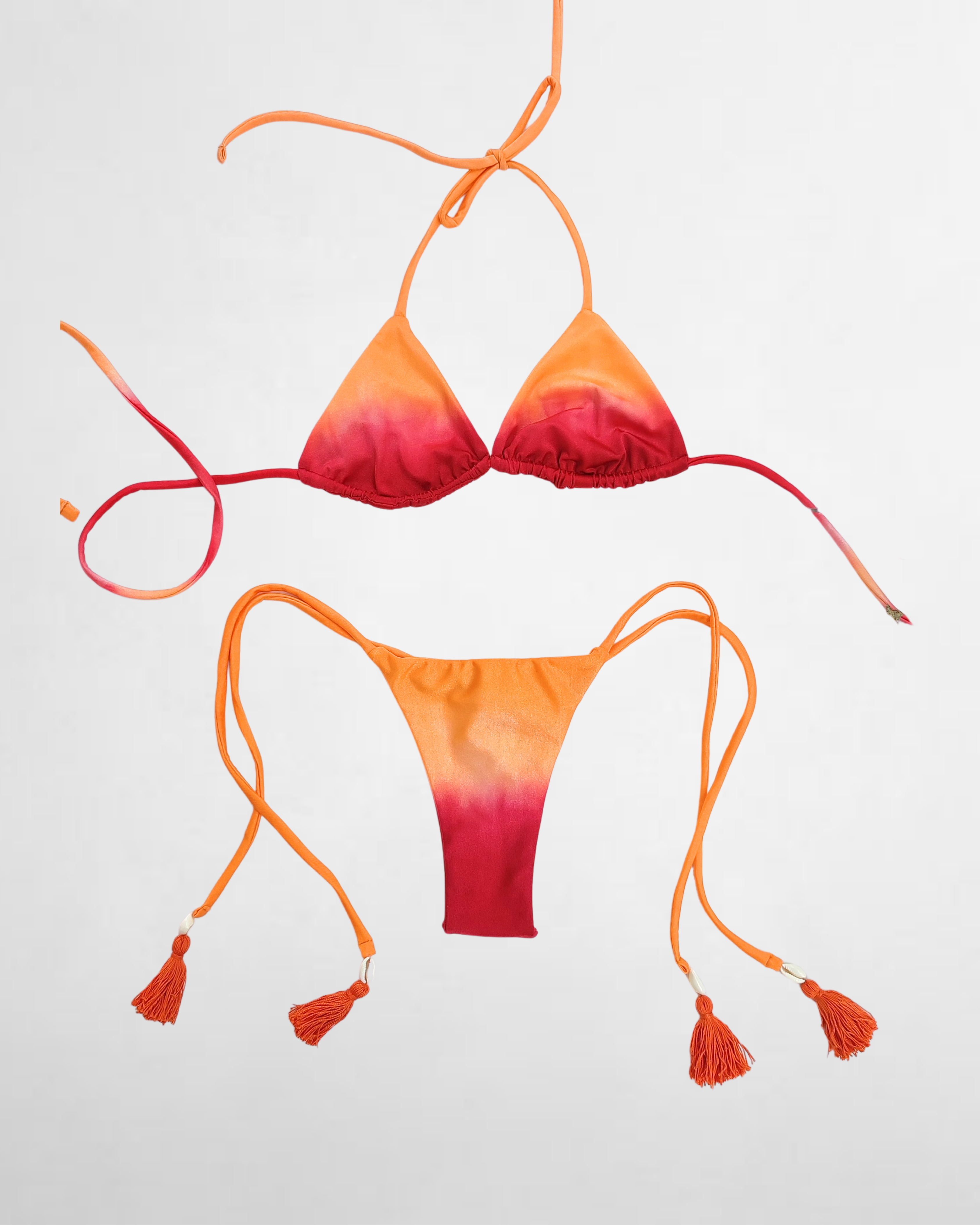 Bikini almendra Naranja / Roja