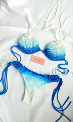 Bikini degradado diamante Vainilla / Azul