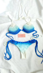 Bikini degradado diamante Vainilla / Azul