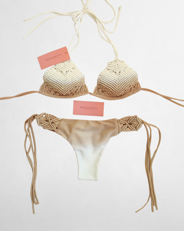 Bikini Degradado Diamante - Vainilla / Dorado