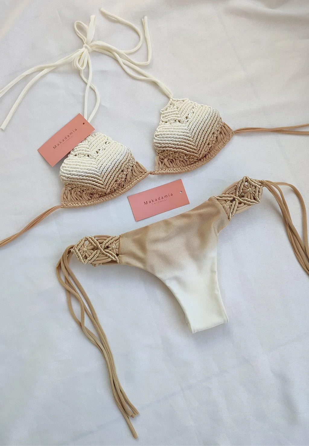 Bikini degradado diamante Vainilla / Dorado