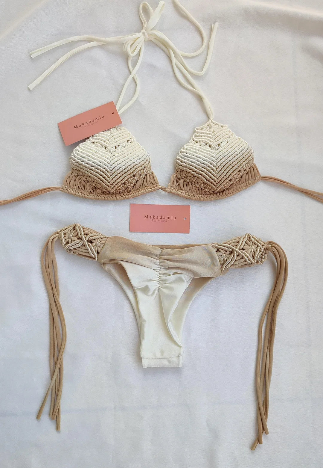 Bikini degradado diamante Vainilla / Dorado