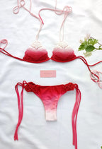 Bikini degradado diamante Vainilla / Rosa