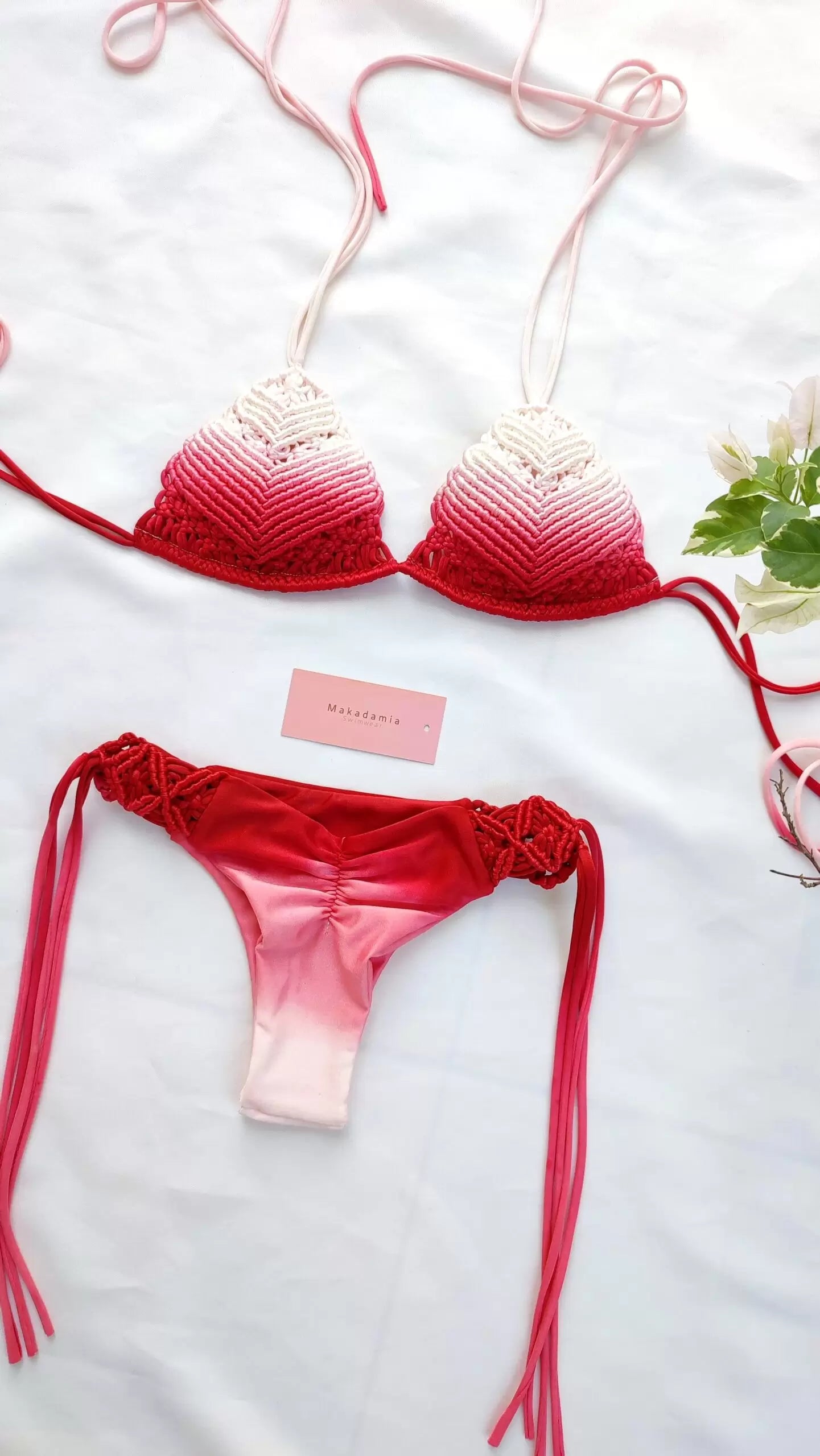 Bikini degradado diamante Vainilla / Rosa