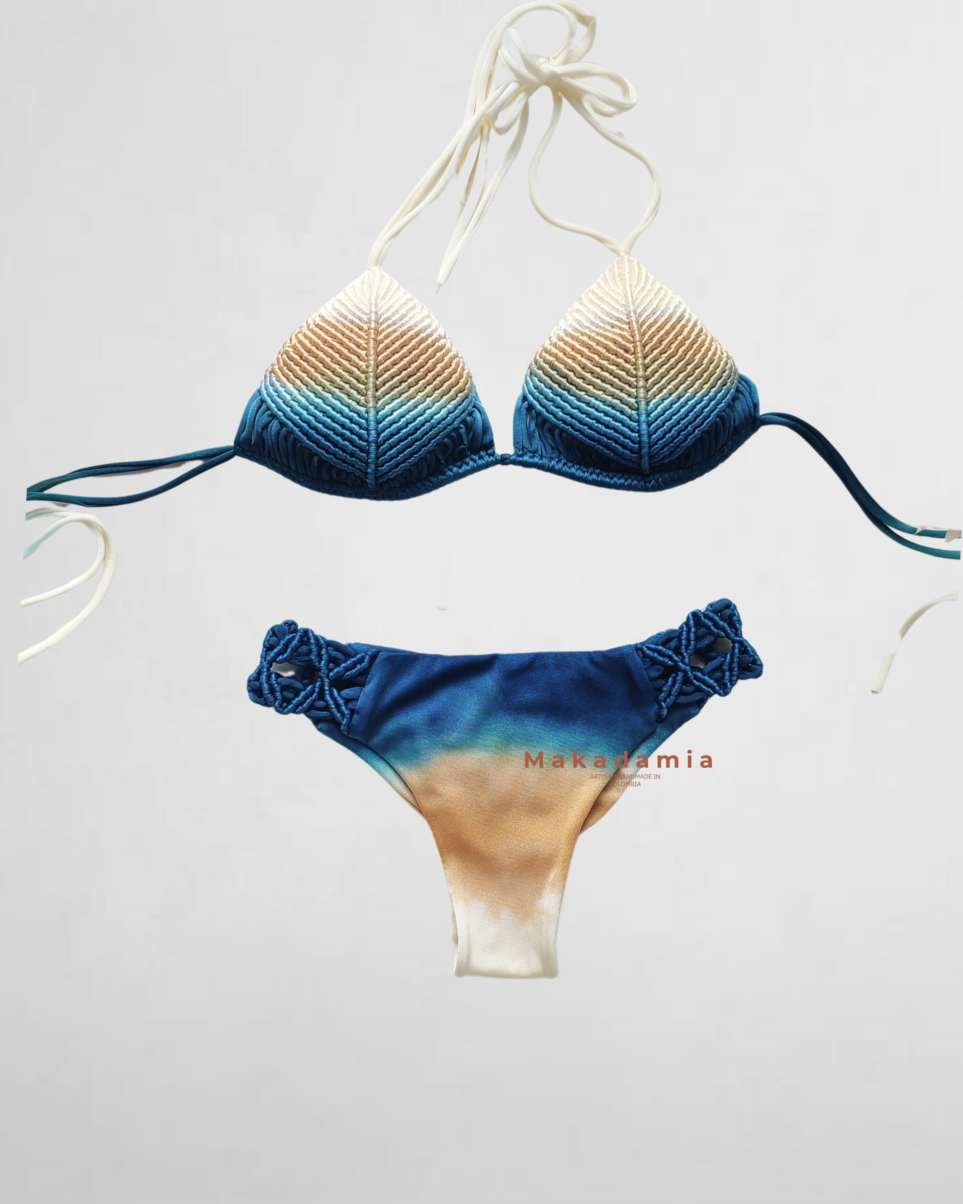 Bikini degradado Dorado / Azul