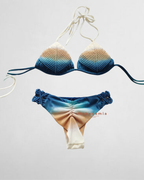 Bikini degradado Dorado / Azul