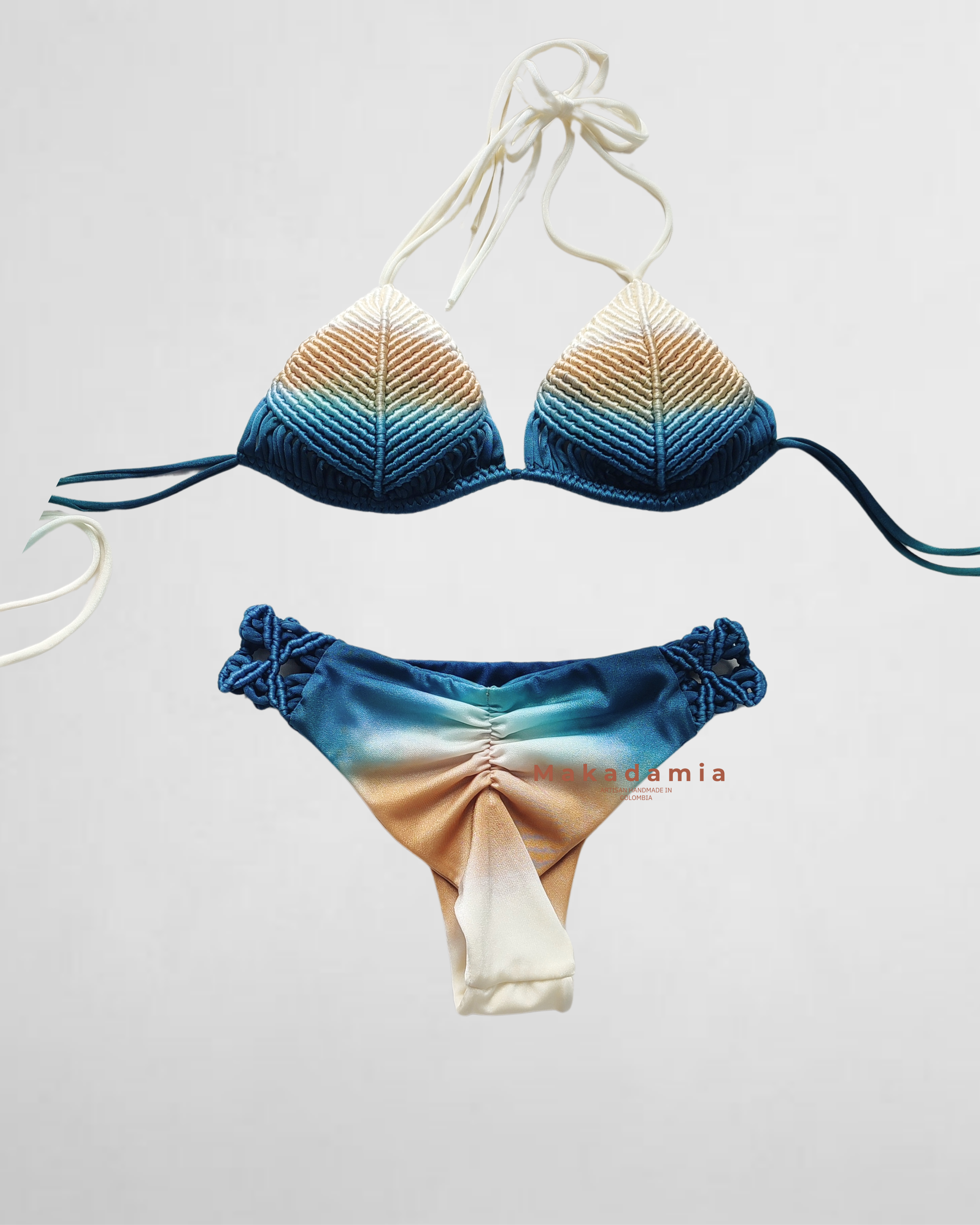 Bikini degradado Dorado / Azul