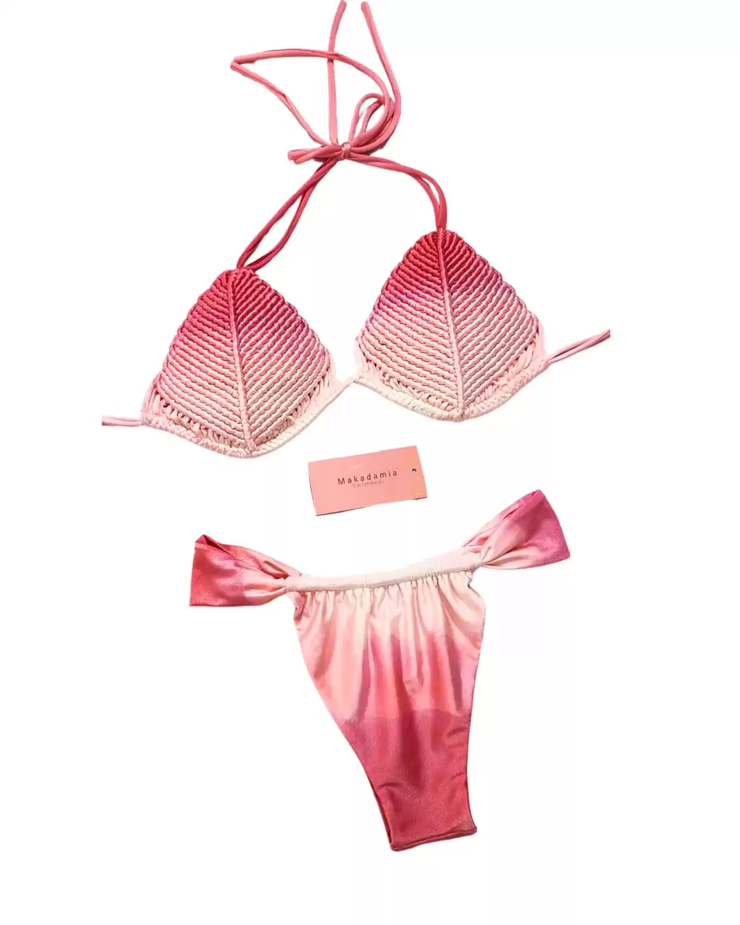 Bikini lazo degradado Coral