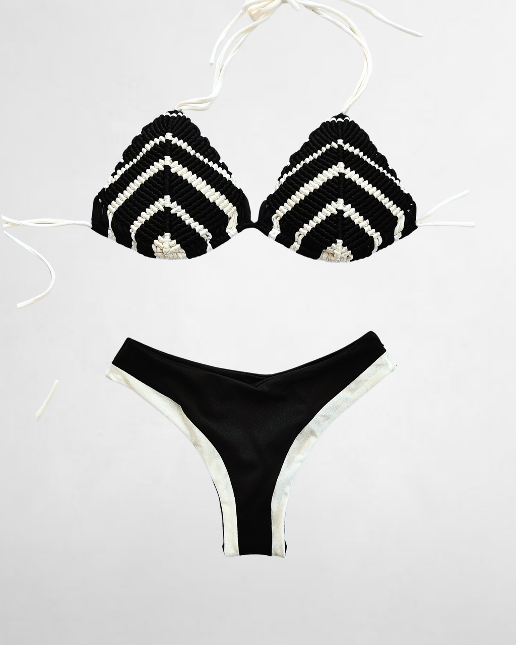 Bikini rayas Negro