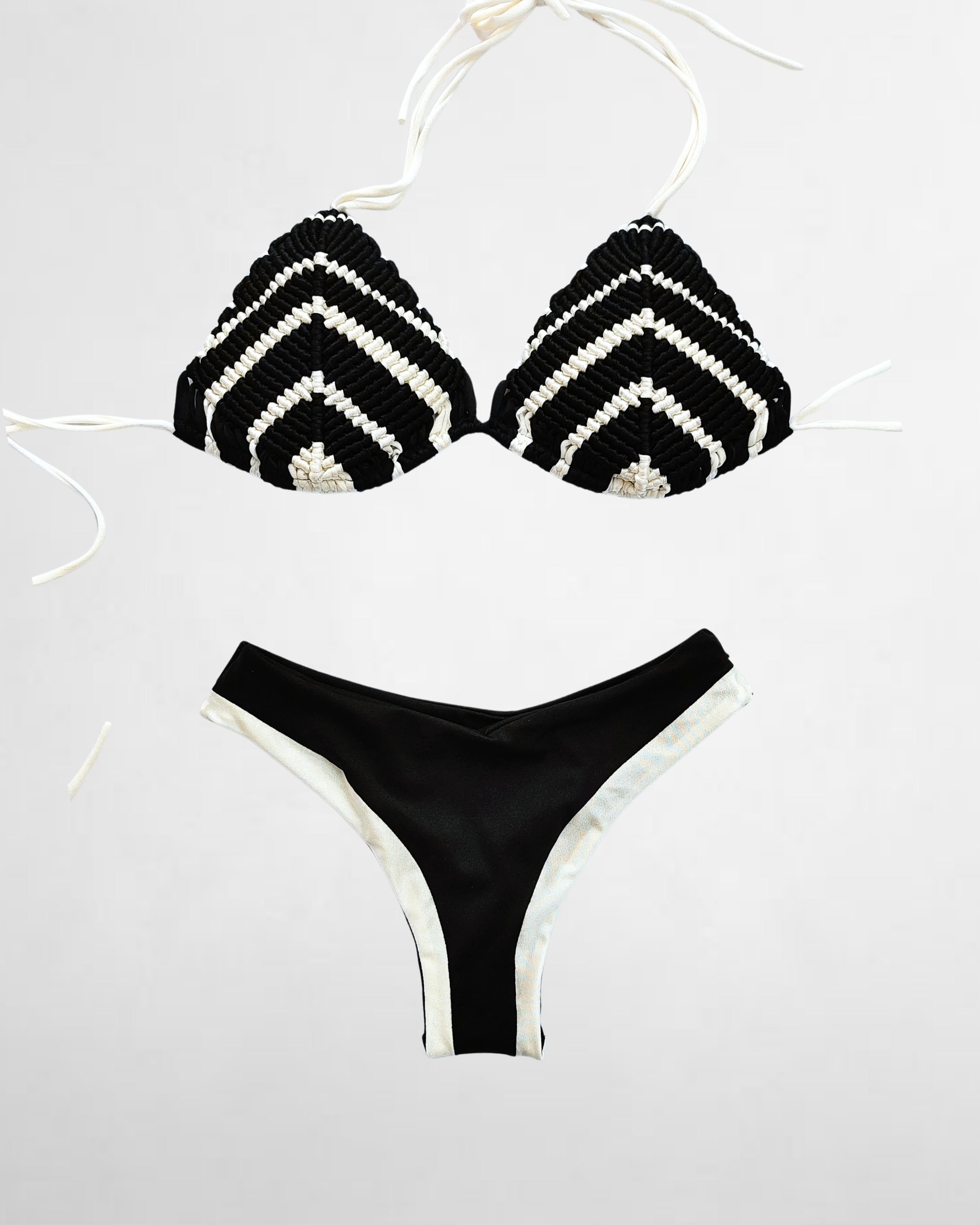 Bikini rayas Negro