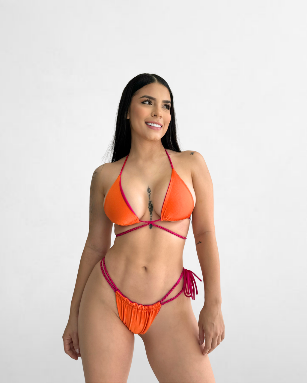bikini reversible Naranja / Fucsia