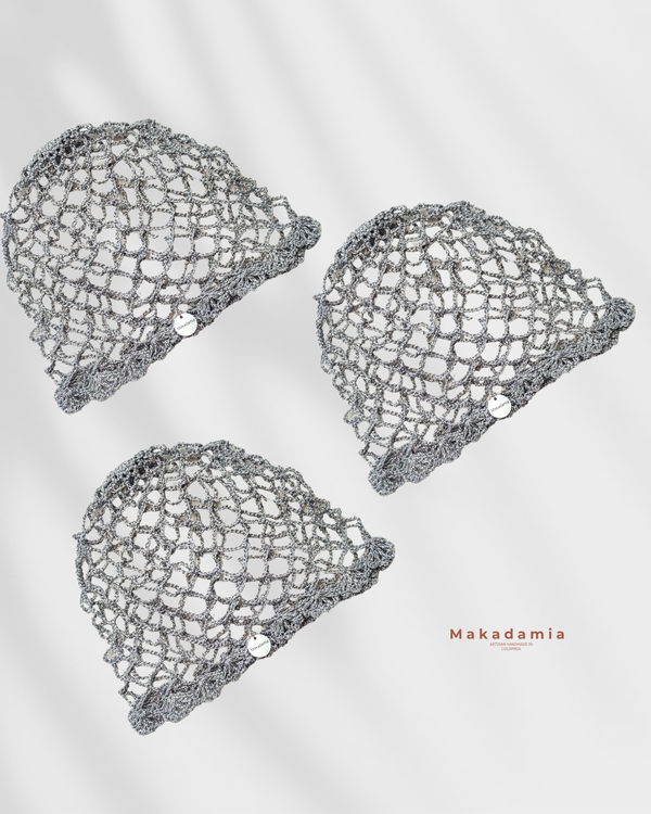 Crochet Hat - Plateado