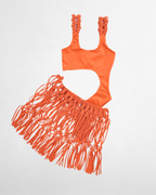 Set castana Naranja