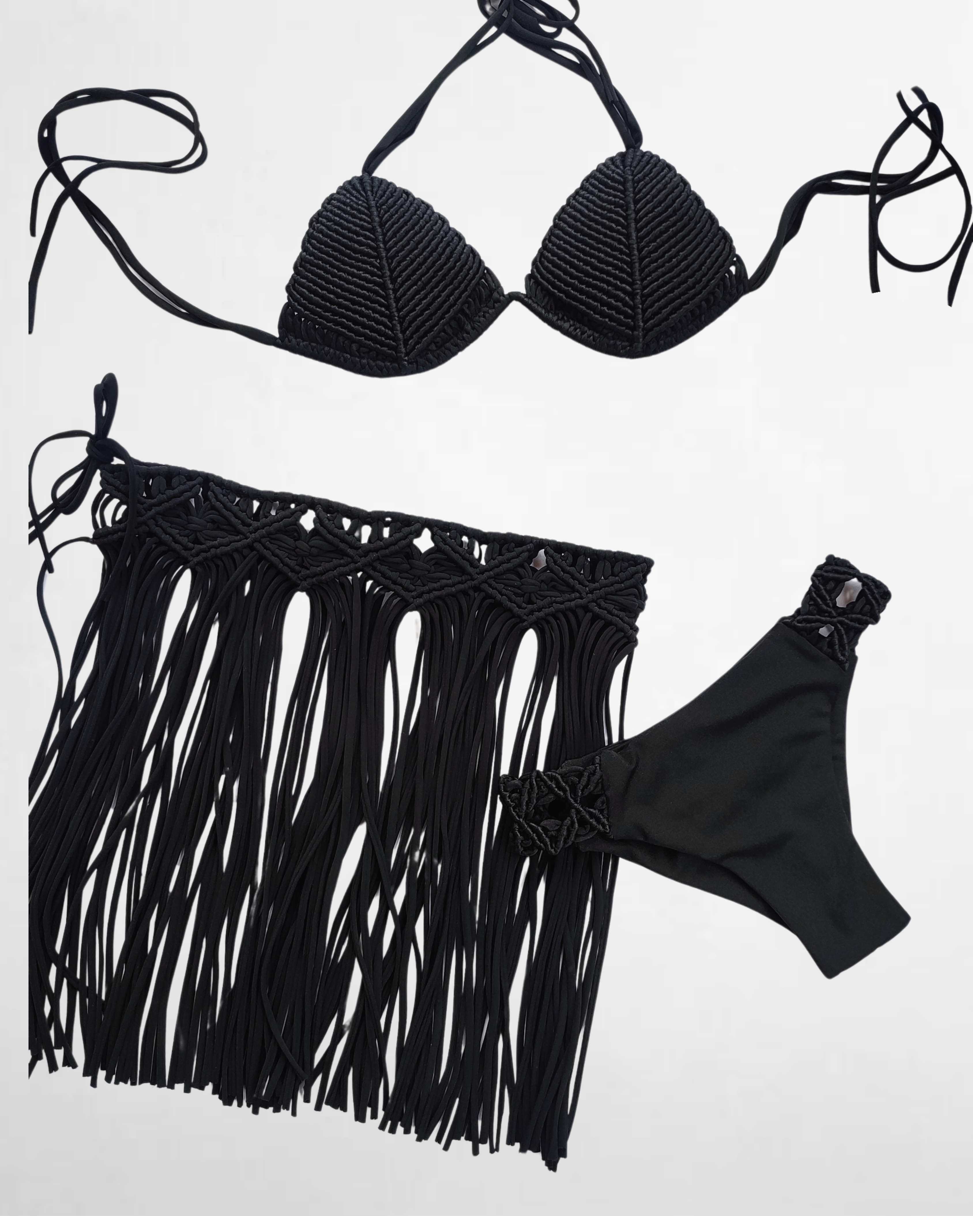 Set full macrame Negro