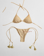 bikini almendra tanga Dorado