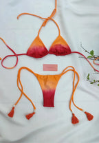 bikini almendras Naranja/Roja