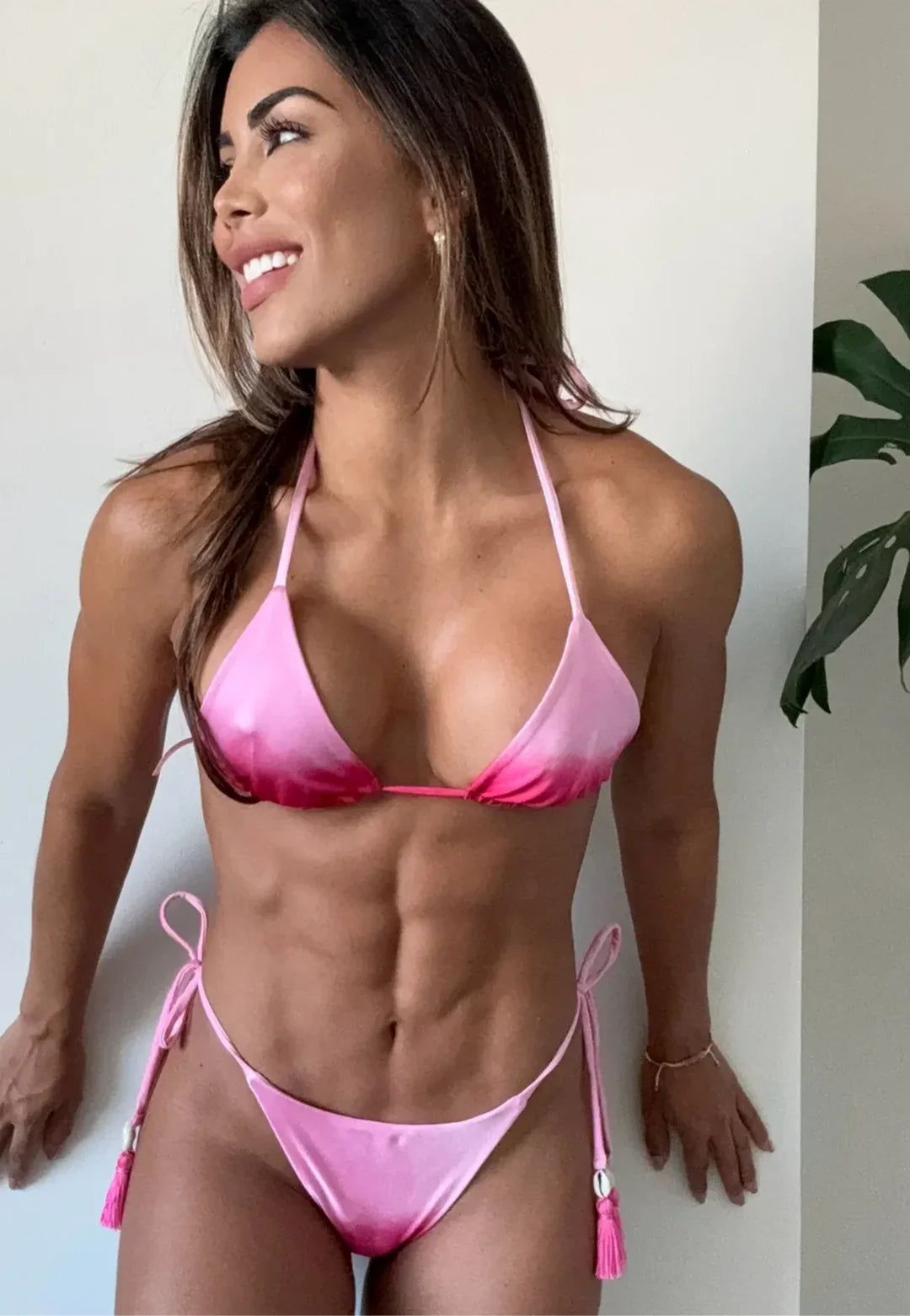 bikini almendras Rosa / Fucsia