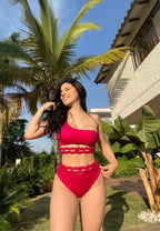 Bikini Castana Fucsia