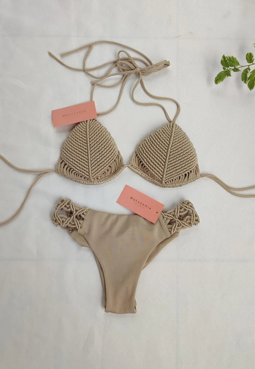 Bikini Full Macrame Dorado