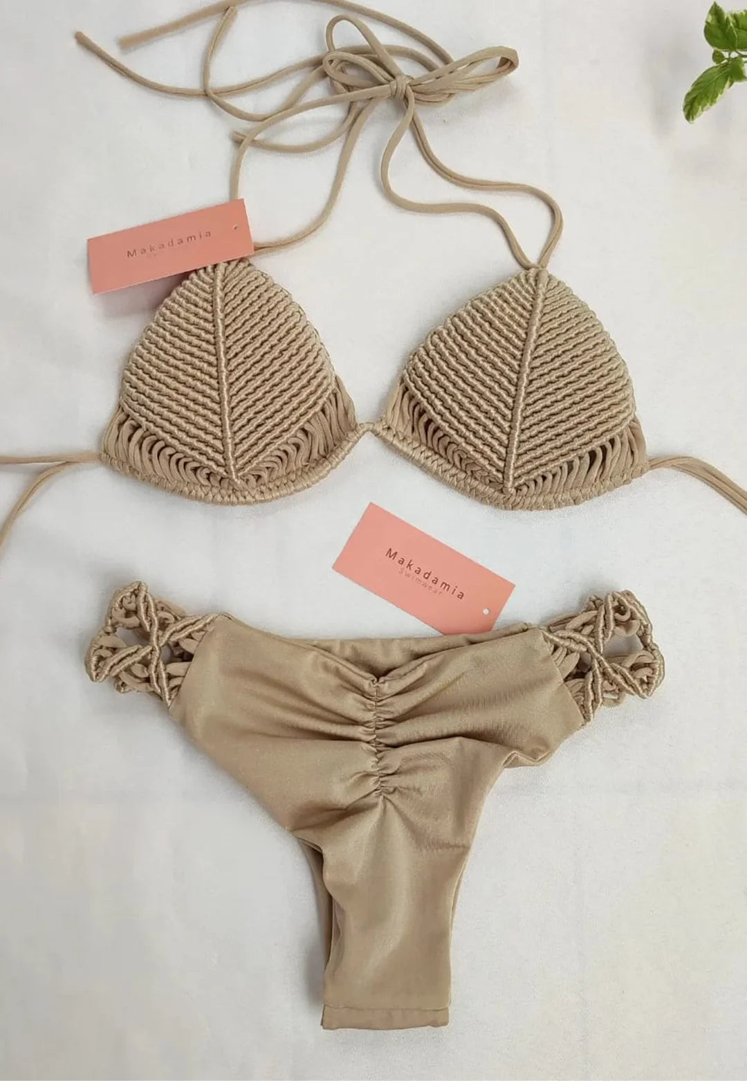 Bikini Full Macrame Dorado