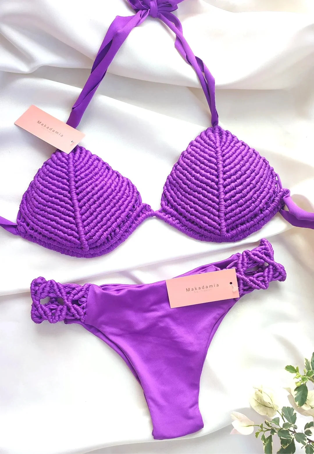Bikini Full Macrame Morado