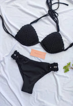 bikini full macrame Negro