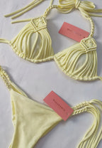 bikini macrame diamante Amarillo