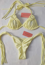 bikini macrame diamante Amarillo