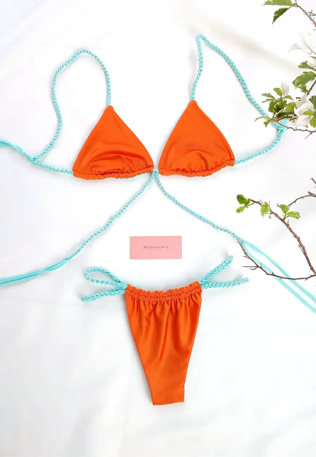 bikini reversible Naranja / Verdemente