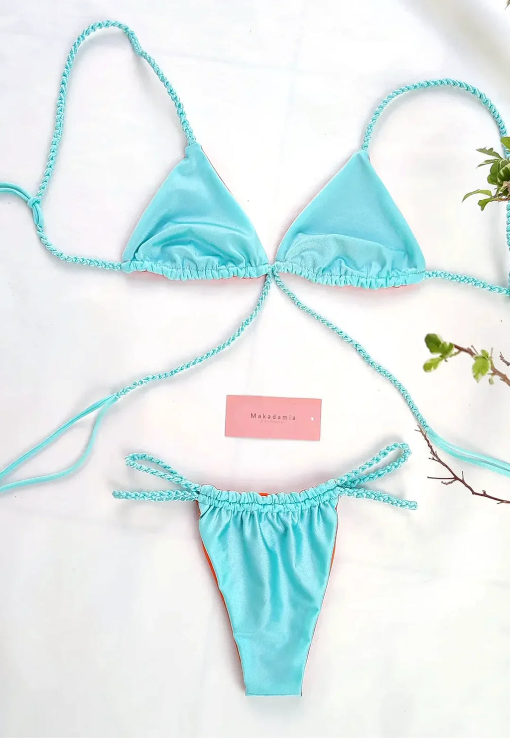 bikini reversible Naranja / Verdemente