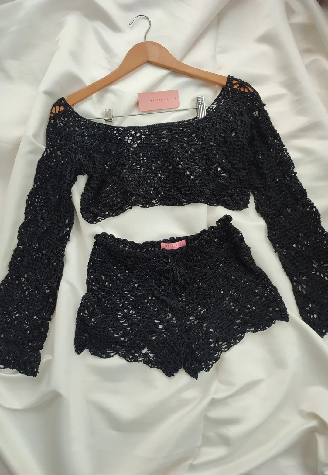 conjunto crochet Negro