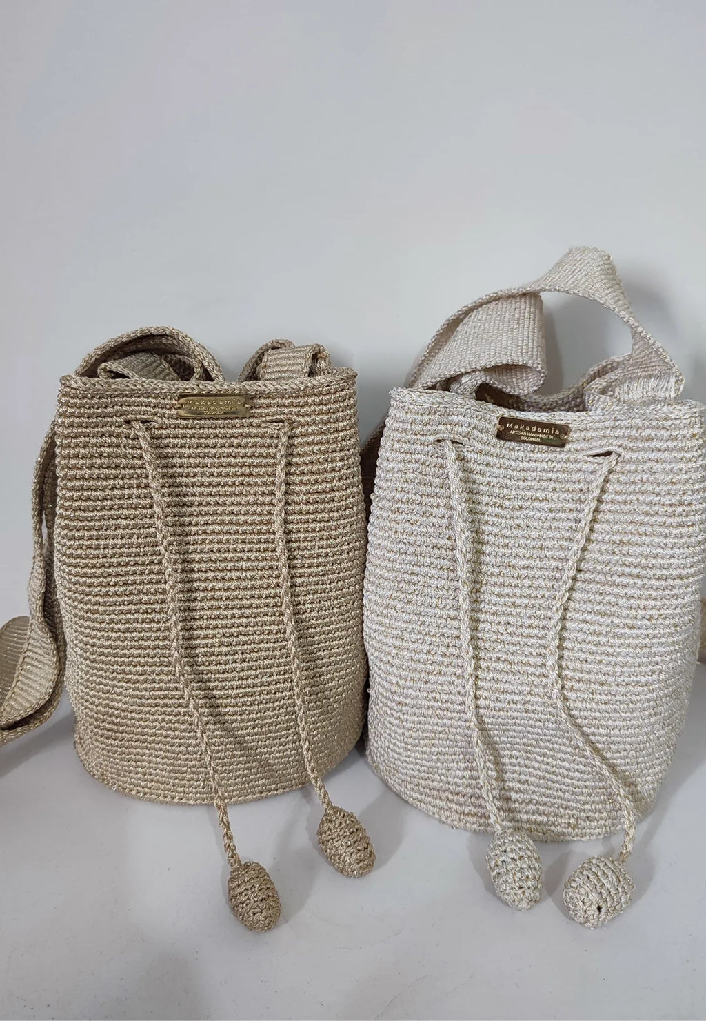 Mochila Luxury Dorado Blanco