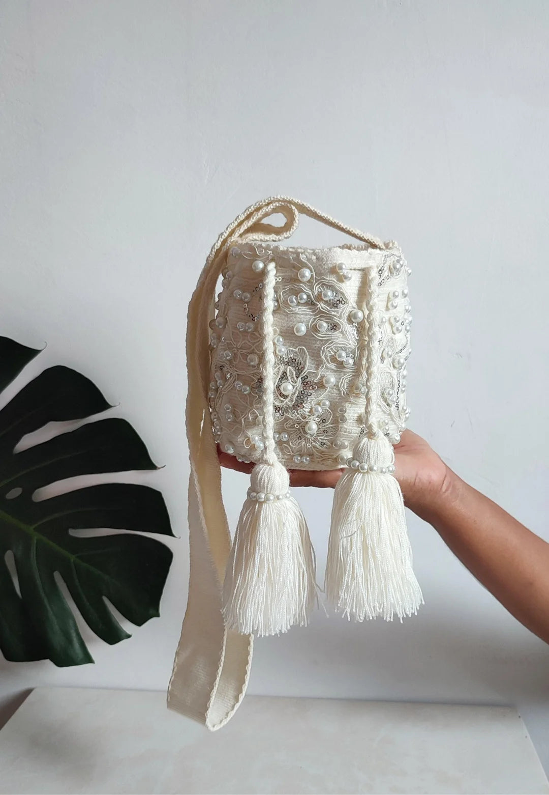 mochila recamada small Blanco